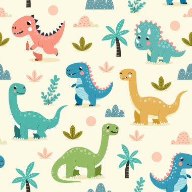 Dinozor minimal çizgi film arkaplanı pürüzsüz