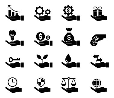 İş el konsepti simgesi