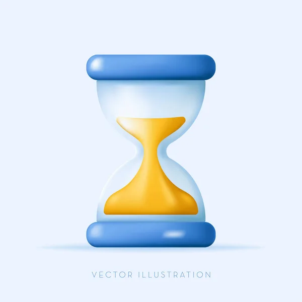Песочные Часы Песочные Часы Время Вектор Мультипликационном Минимальном Стиле — стоковый вектор