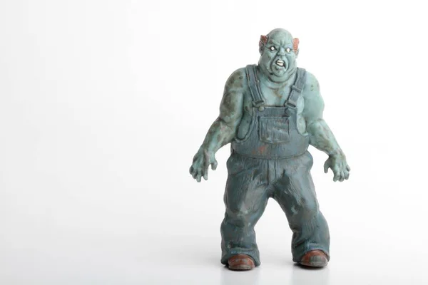 Zombie Miniaturfigur Auf Weißem Hintergrund — Stockfoto