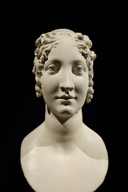 Bassano del Grappa, Italy - 12 26 2024: The Head of Carolina Murat Bonaparte is a marble work created by Antonio Canova around 1803 clipart