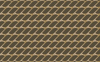 Koyu Kahverengi Arkaplanda Altın İplerden Yapılmış Kusursuz Desen.