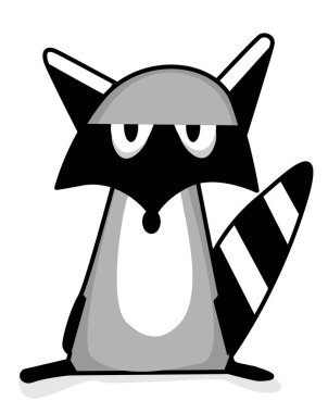 Bu bir rakunun çizimi.