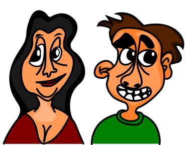 Bu bir çiftin çizimi.