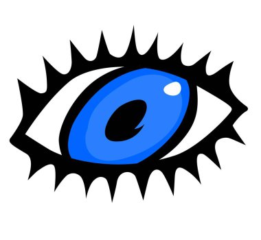 Mavi bir göz tasviri