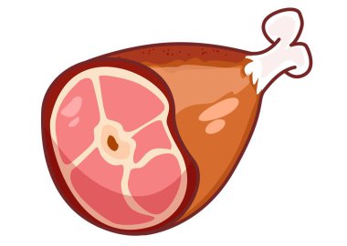 Bu pişmiş jambonun bir çizimi.