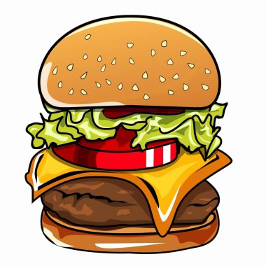 Bu bir burgerin çizimi.