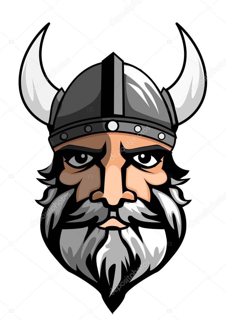 Illustration of a viking head