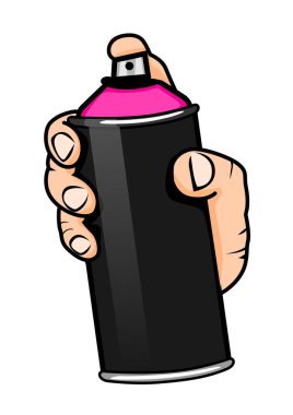 Spreyli bir elin tasviri