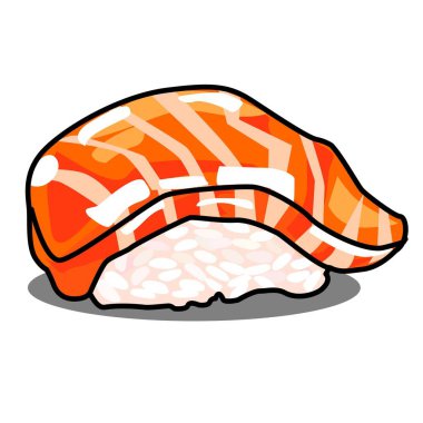 Bu bir somon suşi çizimi.