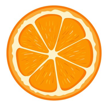 Kesik bir portakalın çizimi
