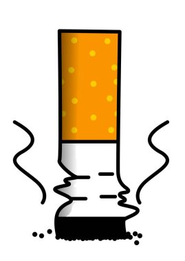 Illustration of a cigarette butt