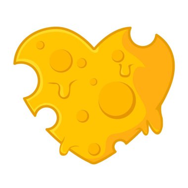 Bu peynirli kalbin bir çizimi.