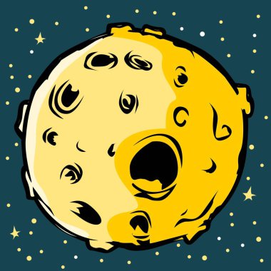 Yıldızların altındaki ayın tasviri