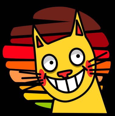 Gülümseyen bir kedinin profili