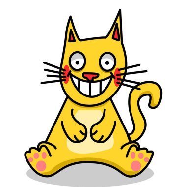 Oturan bir kedinin çizimi