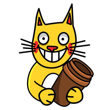 Kahveli bir kedi tasviri.