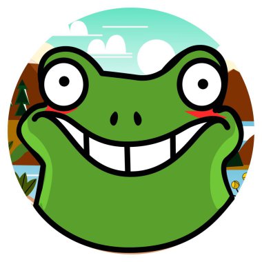  Ormanda bir kurbağa tasviri