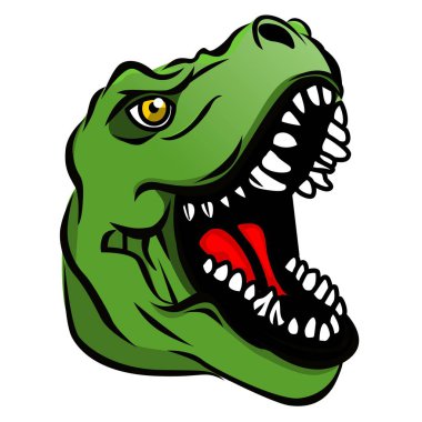 Illustration of a dinosaur's head