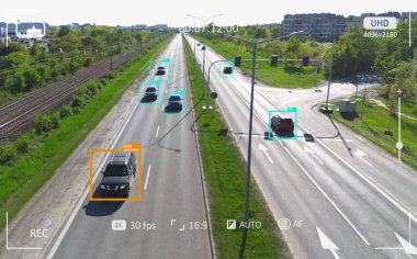 Yapay Zeka tarafından kontrol edilen trafik izleme sistemi.
