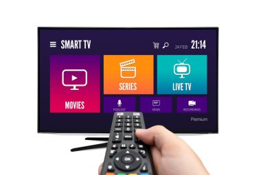 Uzaktan kumandalı VOD multimedya TV yayın kavramı