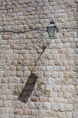 Hırvatistan 'ın Dubrovnik kentinde sokak lambası