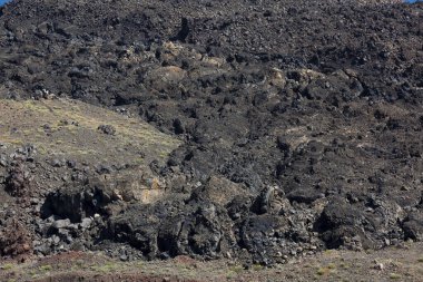 Volkanik kayalar, Nea Kamei adası, Santorini, Cyclades adaları, Yunanistan