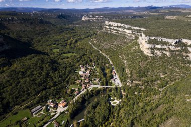 Ebro Kanyonu Escalada, Burgos, Castilla y Leon, İspanya