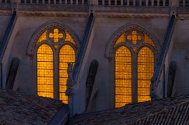 Burgos katedralinin pencereleri, Castilla y Leon, İspanya