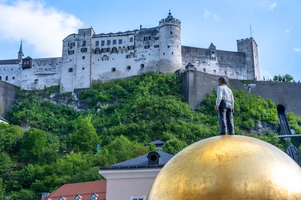 Salzburgo Áustria Belas Vistas Cidade Onde Nasceu Grande Compositor Wolfgang — Fotografia de Stock