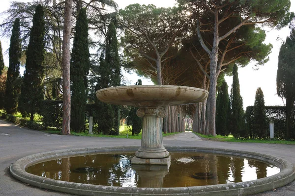 意大利罗马 甘道夫城堡 2023年1月12日 罗马省阿尔巴诺湖的宏伟的甘道夫主教花园 拉齐奥 — 图库照片