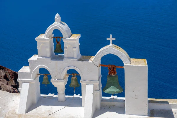 Viehättävä Romanttinen Maisema Kreikan Saarella Santorini Egeanmeren — kuvapankkivalokuva