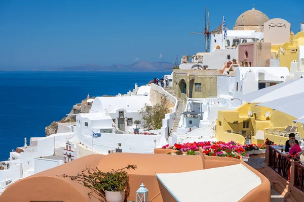 Picturesque Romantic Landscape Greek Island Santorini Aegean Sea — Stock Photo, Image