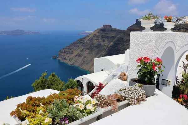 Pittoreska Och Romantiska Landskap Grekiska Santorini Egeiska Havet — Stockfoto