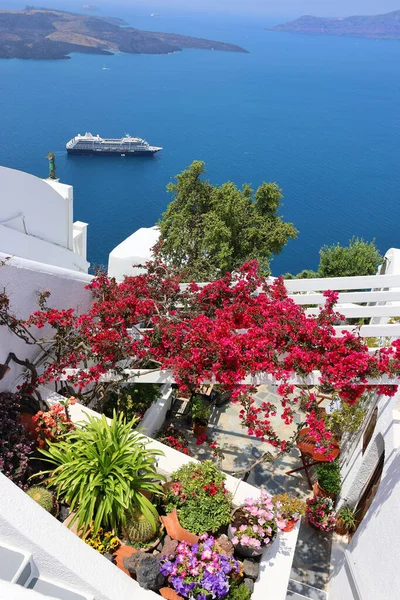 Picturesque Romantic Landscape Greek Island Santorini Aegean Sea — Stock Photo, Image