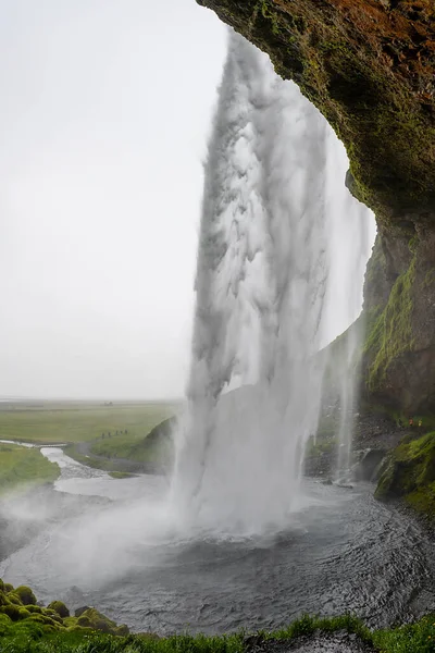 Seljalandsfoss Wasserfall Schöner Wasserfall Südisland — Stockfoto
