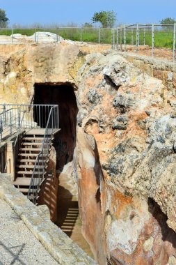 Antik yeraltı rezervuar, Milli Parkı Zippori, Galilee, İsrail