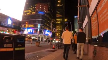 Walking time square in NYC