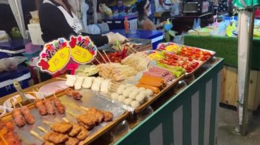 Street food vendor in Bangkok, Thailand making food