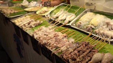 Street food vendor in Bangkok, Thailand making food
