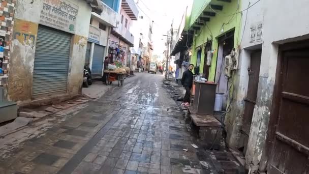 Living Poverty Agra India Walking Streets Poor Living Area — Wideo stockowe