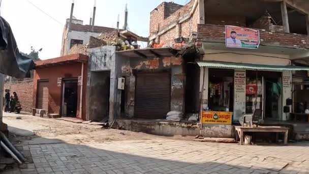 Living Poverty Agra India Walking Streets Poor Living Area — Wideo stockowe