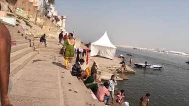Walking Ganges River Varanasi India