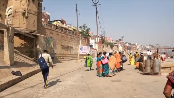 Randonnée Pédestre Ganges River Varanasi Inde — Video