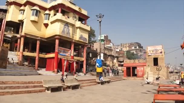 Walking Ganges River Varanasi India — Vídeo de Stock