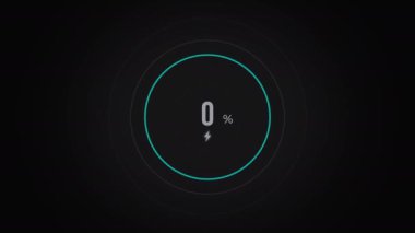 Yüzde 25. Ekran yüzdesi yükleniyor, ekran cep telefonu görüntüsü% 25 şarj edilirken