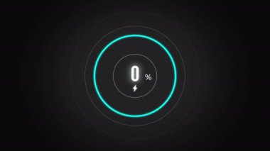 Yüzde 24. Ekran yüzdesi yükleniyor, cep telefonu görüntüsü ekran şarjı% 24 şarj ediliyor