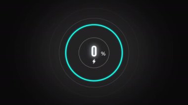 % 4. Ekran yüzdesi yükleniyor, cep telefonu görüntüsü ekran şarjı% 4 şarj ediliyor
