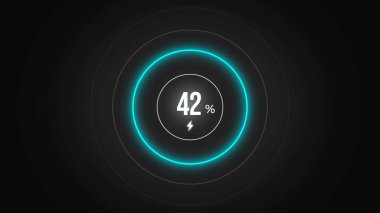 Ekran 42 'de yükleniyor, ekran cep telefonu görüntüsü 42 pili şarj edilirken.