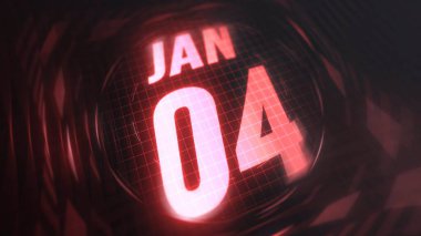 4 Ocak, Hud takviminde 4K 'da neon kırmızı ışık var..